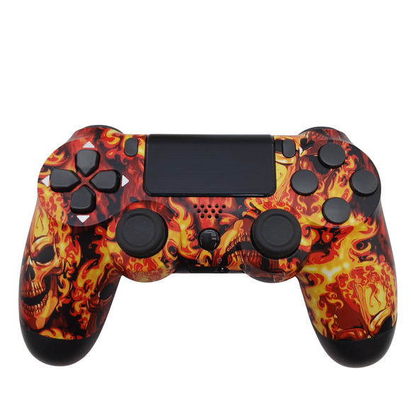 Custom Flame Skull Wireless PS4 Controller BGP-2016 by 4Games Tested Works - Picture 6 of 9